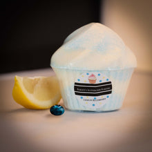 Load image into Gallery viewer, Lemon Blueberry Cupcake Bath Bomb
