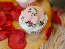 Load image into Gallery viewer, Strawberry Rose Cupcake Bath Bomb
